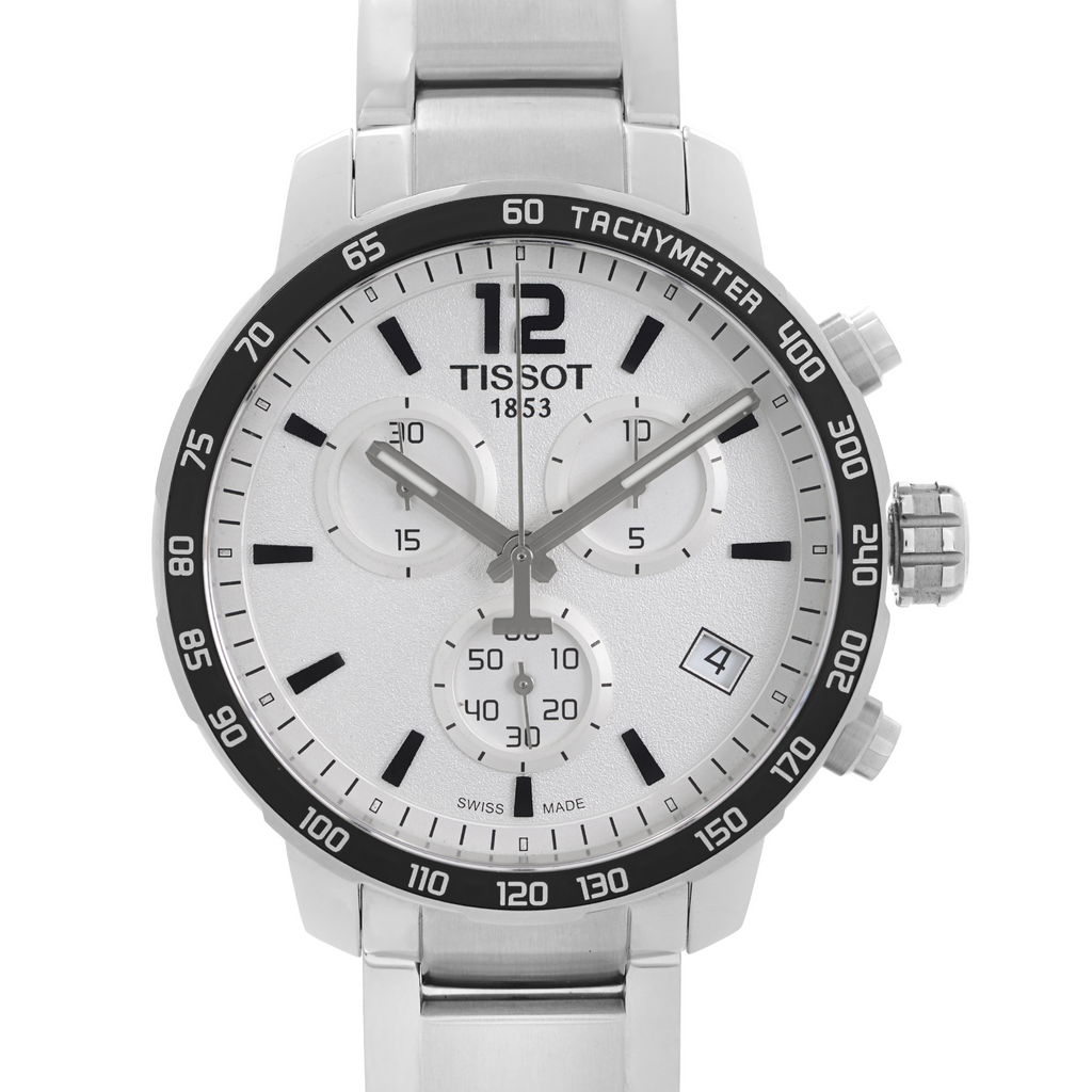 Tissot Quickster Chronograph Silver Dial Watch For Men - T095.417.11.037.00 Buy Now By Tissot