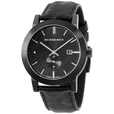 Burberry The City Black Dial Black Leather Strap Watch for Men - BU9906 Buy Now By Burberry