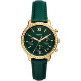 Fossil Neutra Chronograph Green Dial Green Leather Strap Watch for Women - ES5239 Buy Now By Fossil