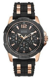 Guess Oasis Black Dial Two Tone Steel Strap Watch for Men - W0366G3 Buy Now By Guess
