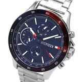 Tommy Hilfiger Bank Chronograph Blue Dial Silver Steel Strap Watch for Men - 1791718 Buy Now By Tommy Hilfiger
