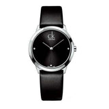 Calvin Klein Minimal Black Dial Black Leather Strap Watch for Men - K3M221CS Buy Now By Calvin Klein
