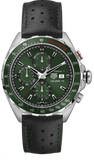 Tag Heuer Formula 1 Calibre 16 Automatic Chronograph Green Dial Black Leather Strap Watch for Men - CAZ2016.FC6473 Buy Now By Tag Heuer