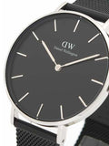 Daniel Wellington Petite Ashfield Black Dial Black Mesh Strap Watch For Women - DW00100308 Buy Now By Daniel Wellington