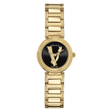 Versace V Virtus Quartz Black Dial Gold Steel Strap Watch For Women - VET300121 Buy Now By Versace