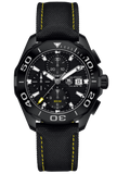 Tag Heuer Aquaracer Chronograph PVD Black Dial Black Nylon Strap Watch for Men - CAY218A.FC6361 Buy Now By Tag Heuer