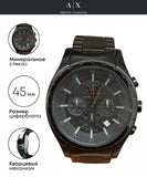 Armani Exchange Chronograph Black Dial Black Steel Strap Watch for Men - AX1058 Buy Now By Armani Exchange