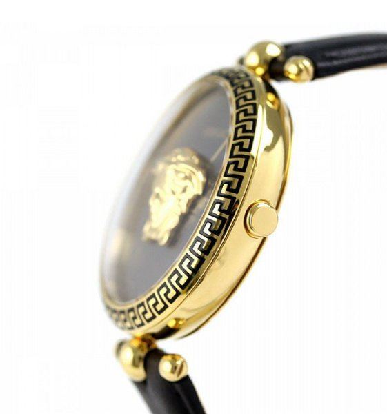 Versace Palazzo Empire Black Dial Black Leather Strap Watch for Women - VCO020017 Buy Now By Versace