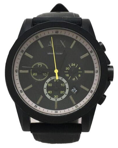 Armani Exchange Outerbanks Chronograph Black Dial Black Silicone Strap Watch For Men - AX1343 Buy Now By Armani Exchange