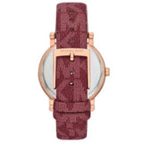 Michael Kors Corey Crystals Red Dial Red Leather Strap Watch for Women - MKO1025 Buy Now By Michael Kors