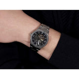 Fossil Forrester Automatic Skeleton Black Dial Silver Steel Strap Watch for Men - ME3180 Buy Now By Fossil