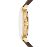 Michael Kors Addyson Three-Hand Silver Dial Brown Leather Strap Watch for Women - MK2945 Buy Now By Michael Kors