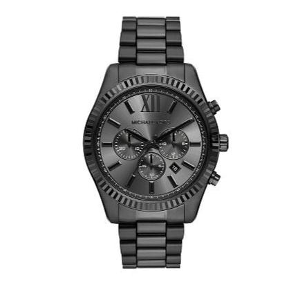 Michael Kors Lexington Chronograph Black Dial Black Steel Strap Watch for Men - MK9154 Buy Now By Michael Kors
