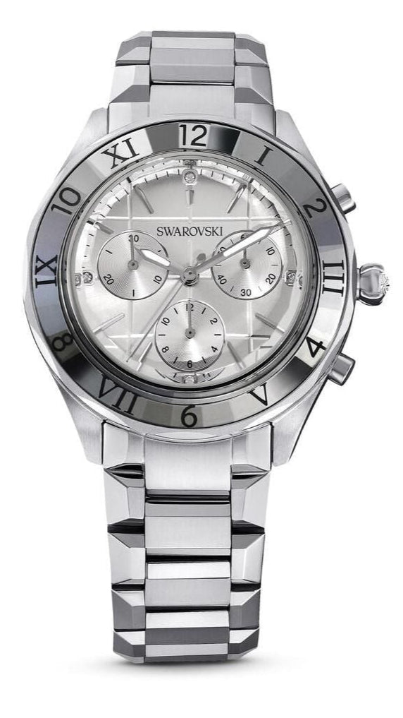 Swarovski Dextera Chronograph Silver Dial Silver Steel Strap Watch for Women - 5641297 Buy Now By Swarovski