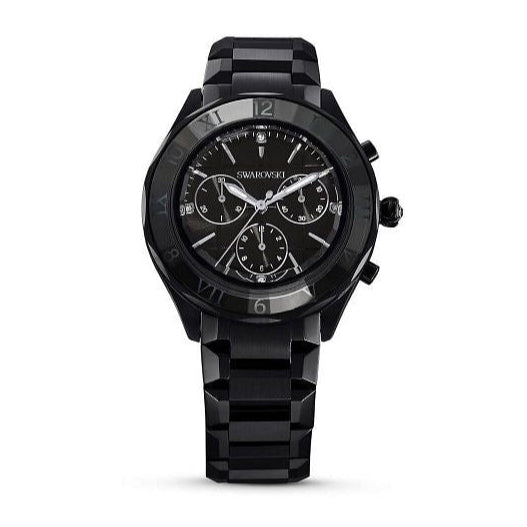 Swarovski Dextera Chronograph Black Dial Black Steel Strap Watch for Women - 5641393 Buy Now By Swarovski