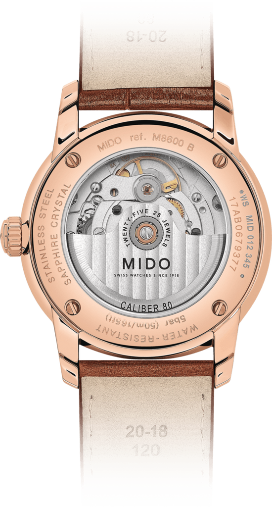 Mido Baroncelli III Automatic Blue Dial Brown Leather Strap Watch For Men - M8600.3.15.8 Buy Now By Mido