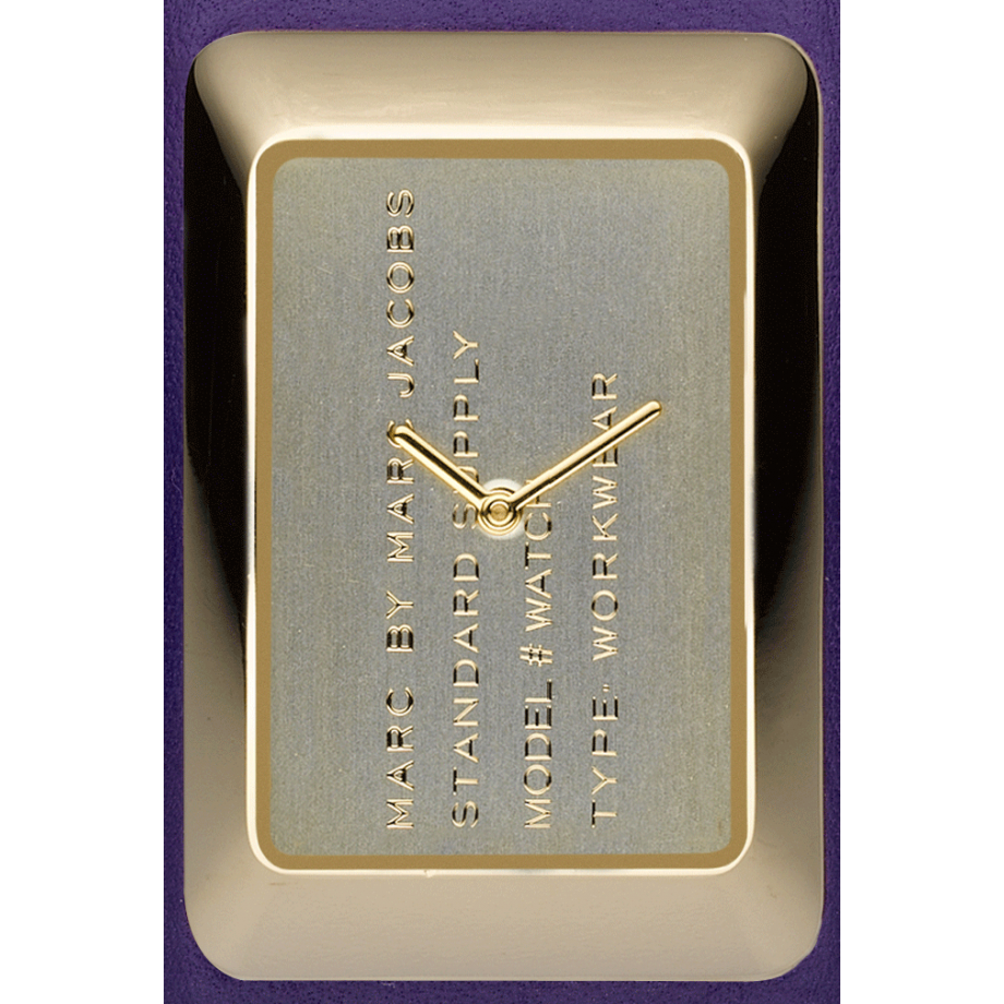 Marc Jacobs Champagne Dial Purple Leather Strap Watch for Women - MBM2044 Buy Now By Marc Jacobs