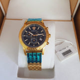 Versace Sport Tech Chronograph Black Dial Gold Steel Strap Watch for Men - VELT00419 Buy Now By Versace
