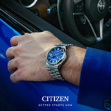 Citizen Tsuyosa Automatic Dark Blue Dial Silver Steel Strap Watch For Men - NJ0151-88L Buy Now By Citizen