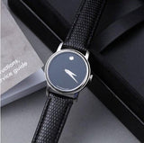 Movado Museum Black Dial Black Leather Strap Watch For Men - 2100002 Buy Now By Movado
