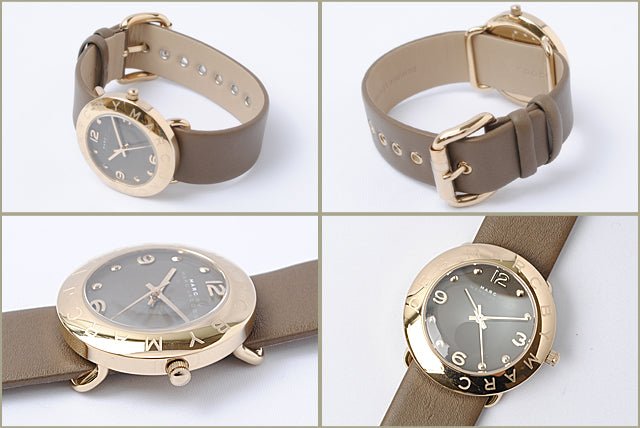 Marc Jacobs Amy Grey Dial Grey Leather Strap Watch for Women - MBM1153 Buy Now By Marc Jacobs