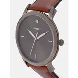 Fossil The Minimalist 3H Grey Dial Brown Leather Strap Watch for Men - FS5479 Buy Now By Fossil