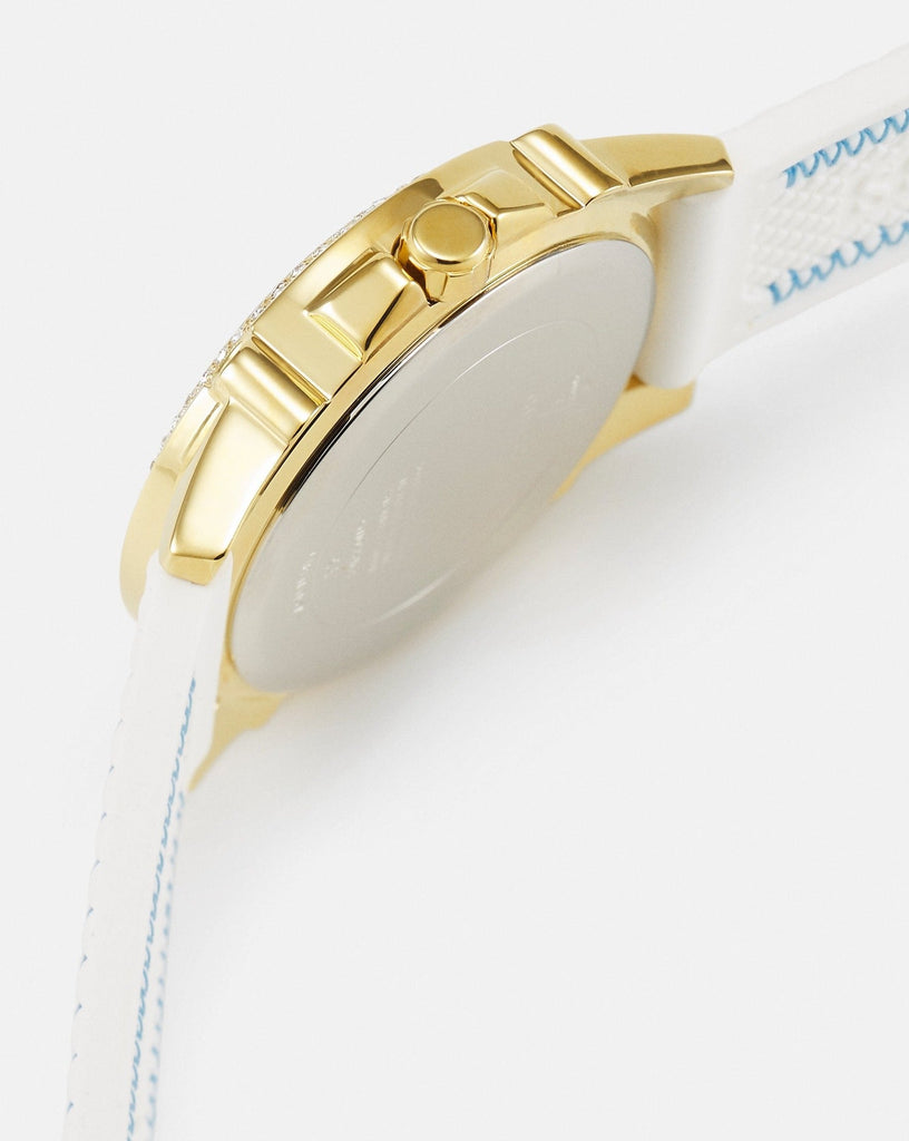 Guess Marina Multifunction White Dial White Rubber Strap Watch for Women - W1025L5 Buy Now By Guess