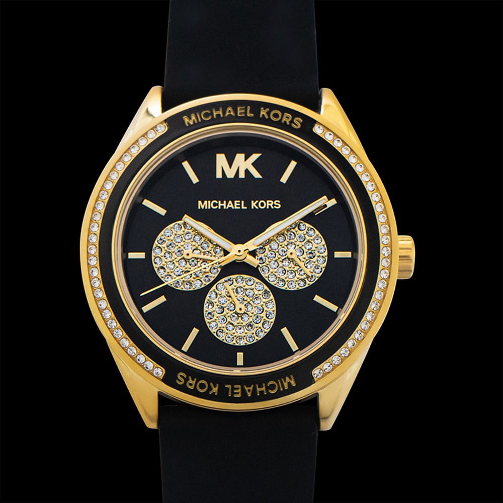 Michael Kors Quartz Black Dial Black Silicone Strap Watch For Women - MK6944 Buy Now By Michael Kors
