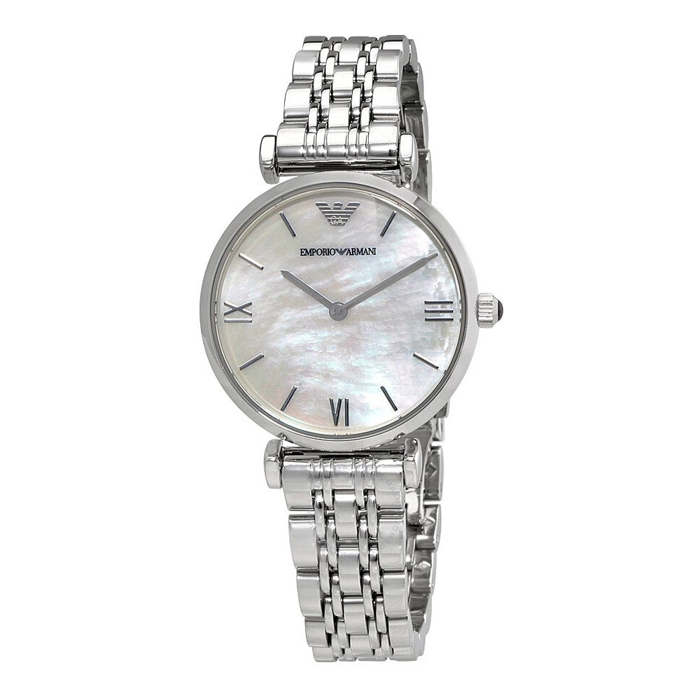 Emporio Armani T Bar Mother of Pearl Dial Steel Strap Watch For Women - AR1682 Buy Now By Emporio Armani