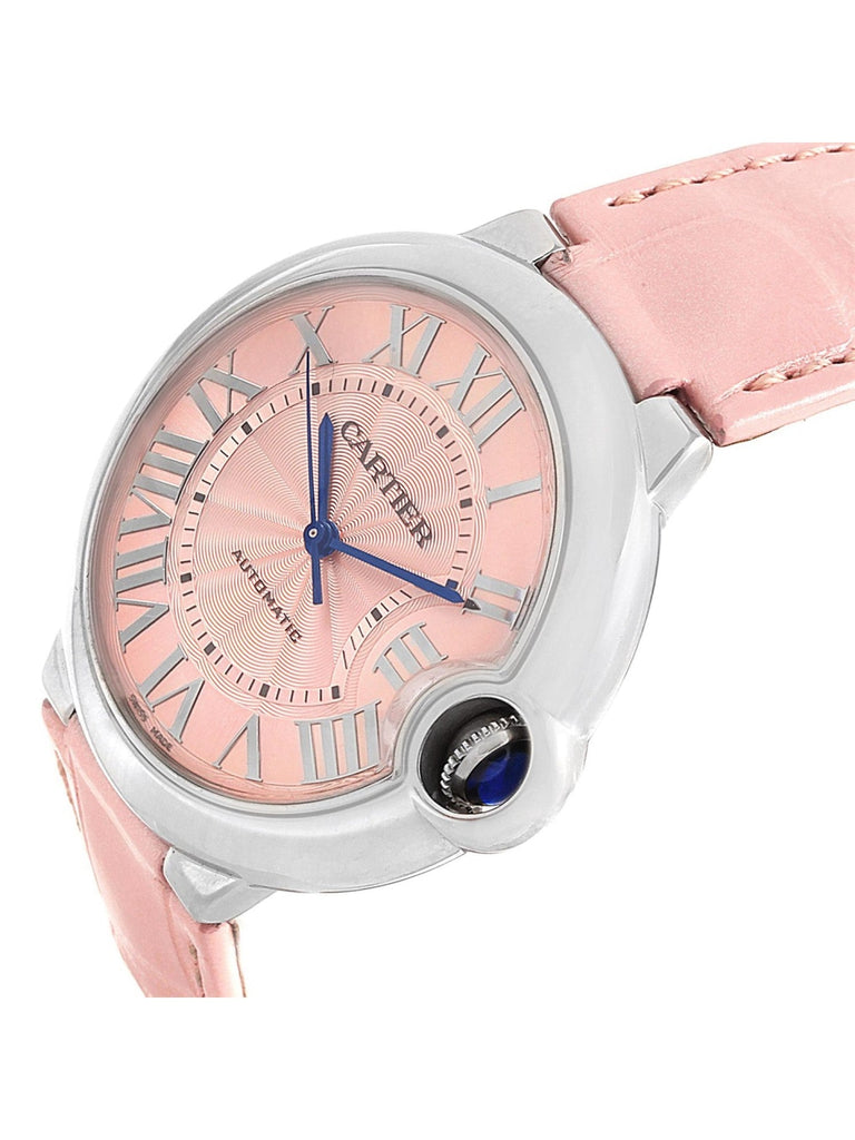 Cartier Ballon Bleu De Cartier Pink Dial Pink Leather Strap Watch for Women - WSBB0007 Buy Now By Cartier