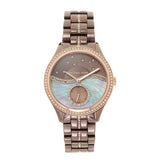 Michael Kors Lauryn Rose Gold Dial Brown Steel Strap Watch for Women - MK3757 Buy Now By Michael Kors