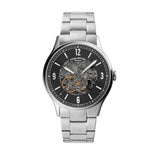 Fossil Forrester Automatic Skeleton Black Dial Silver Steel Strap Watch for Men - ME3180 Buy Now By Fossil