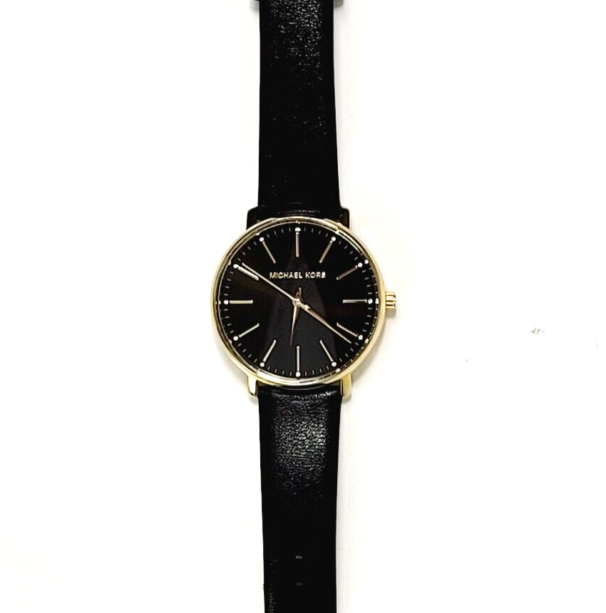 Michael Kors Pyper Black Dial Black Leather Strap Watch For Women - MK2747 Buy Now By Michael Kors