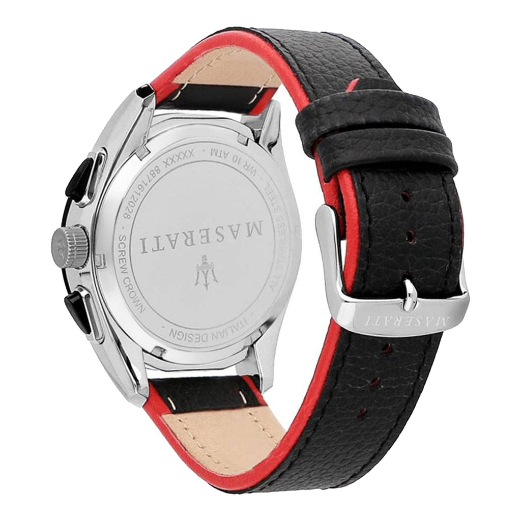 Maserati Traguardo Black Dial Black Leather Strap Watch For Men - R8871612028 Buy Now By Maserati