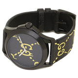 Gucci G Timeless Ghost Black Dial Black Leather Strap Watch For Men - YA1264019 Buy Now By Gucci