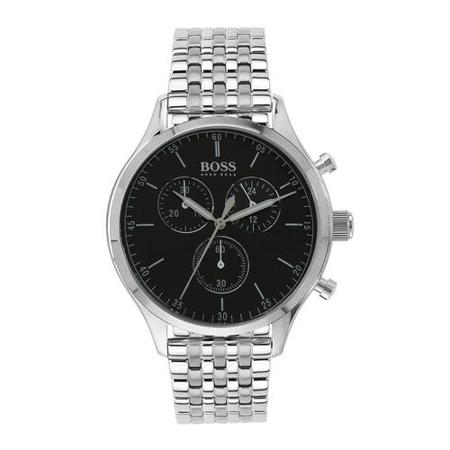 Hugo Boss Companion Black Dial Silver Steel Strap Watch for Men - 1513652 Buy Now By Hugo Boss