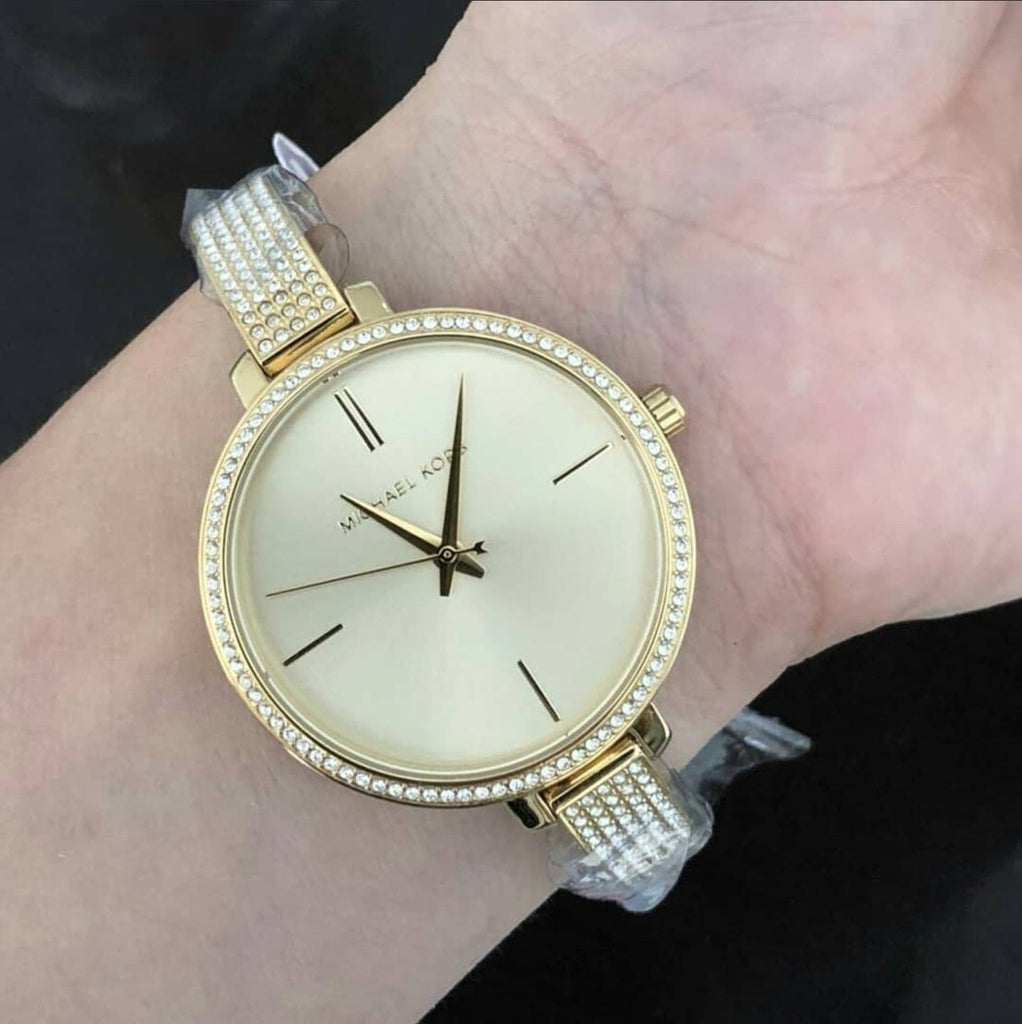 Michael Kors Jaryn Quartz Gold Dial Gold Steel Strap Watch For Women - MK3784 Buy Now By Michael Kors