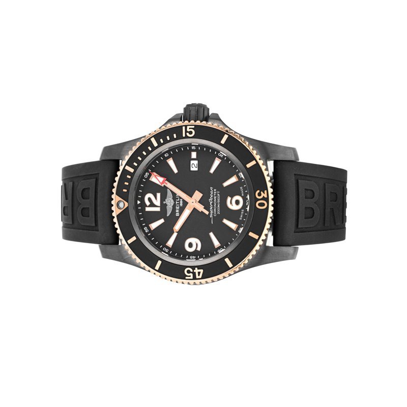 Breitling Superocean Automatic 46mm Black Dial Black Rubber Strap Watch for Men - U17368221B1S1 Buy Now By Breitling