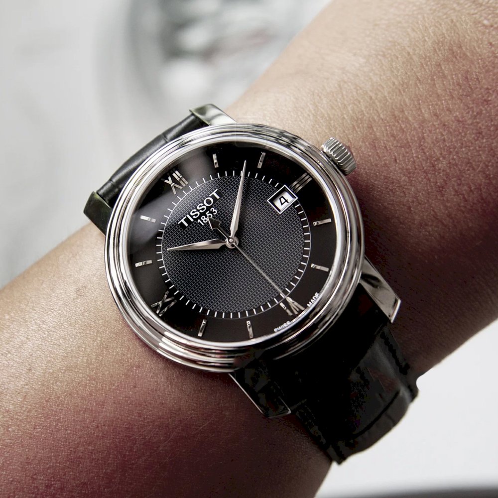 Tissot T Classic Bridgeport Black Dial Black Leather Strap Watch For Men - T097.410.16.058.00 Buy Now By Tissot