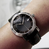 Tissot T Classic Bridgeport Black Dial Black Leather Strap Watch For Men - T097.410.16.058.00 Buy Now By Tissot