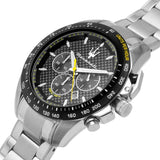 Maserati Traguardo Black Dial Silver Chronograph with Tachymeter Watch For Men - R8873612042 Buy Now By Maserati