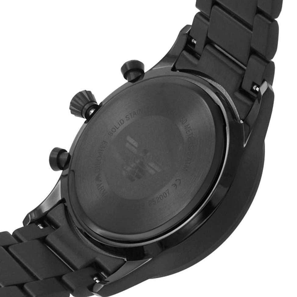Emporio Armani Giovanni Chronograph Black Dial Black Steel Strap Watch For Men - AR11349 Buy Now By Emporio Armani