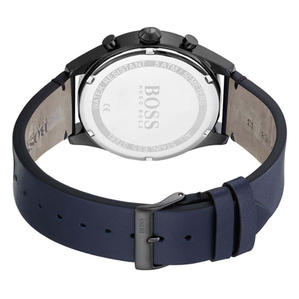 Hugo Boss Pioneer Quartz Blue Dial Blue Leather Strap Watch For Men - 1513711 Buy Now By Hugo Boss