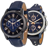 Fossil Boyfriend Sport Chronograph Blue Dial Blue Leather Strap Watch for Women - ES4113 Buy Now By Fossil
