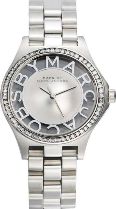 Marc Jacobs Henry Transparent Silver Dial Silver Steel Strap Watch for Women - MBM3337 Buy Now By Marc Jacobs
