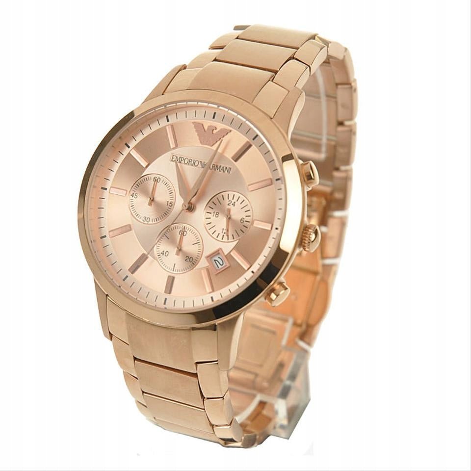 Emporio Armani Classic Rose Gold Chronograph Steel Strap Watch For Men - AR2452 Buy Now By Emporio Armani
