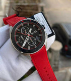 Hugo Boss Volane Black Dial Red Rubber Strap Watch for Men - 1513959 Buy Now By Hugo Boss