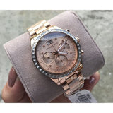Michael Kors Brinkley Rose Gold Dial Rose Gold Steel Strap Watch for Women - MK6204 Buy Now By Michael Kors