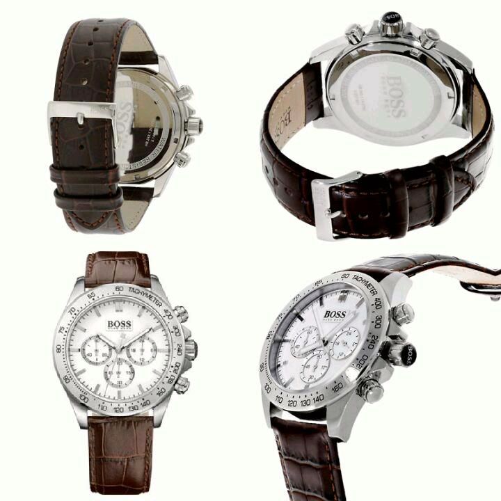 Hugo Boss Ikon White Dial Brown Leather Strap Watch for Men - 1513175 Buy Now By Hugo Boss