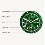 Fossil Sport Tourer Chronograph Green Dial Silver Steel Strap Watch for Men - FS6048 Buy Now By Fossil